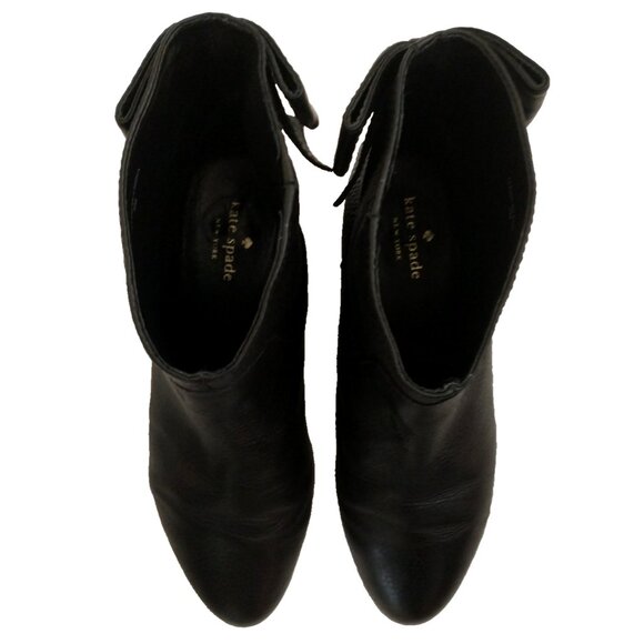 Kate Spade NY Women's Leather Ankle Boots Prospect Bow Stretch Side Bootie - 9M - Picture 7 of 10